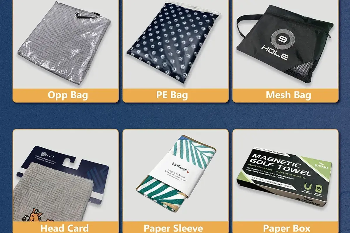 Head cards, sleeves, bags, and boxes showing different label sizes and forms